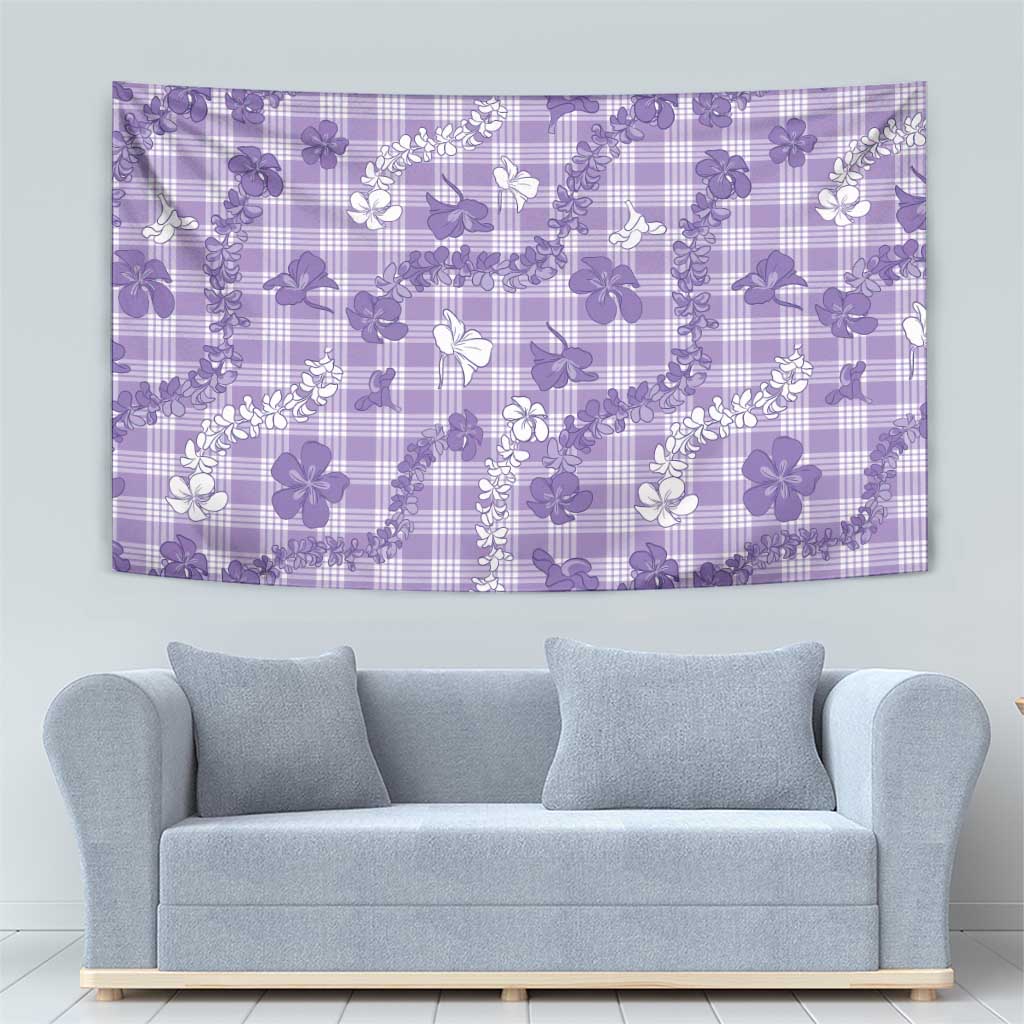 Poni Aloha Hawaii Tapestry Plumeria Lei With Palaka Motif - Polynesian Pride