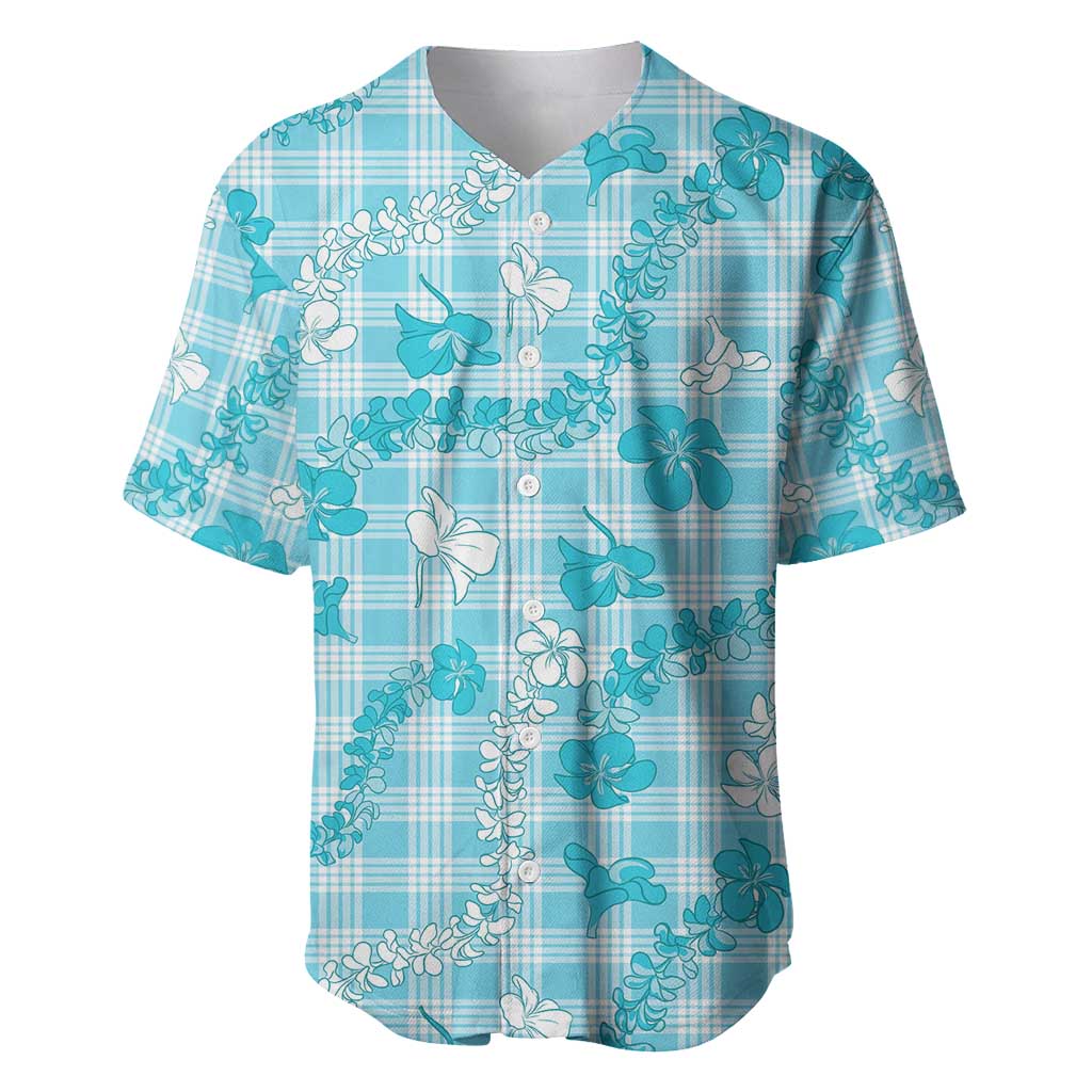 Polu Aloha Hawaii Baseball Jersey Plumeria Lei With Palaka Motif - Polynesian Pride