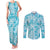 Polu Aloha Hawaii Couples Matching Tank Maxi Dress and Long Sleeve Button Shirt Plumeria Lei With Palaka Motif - Polynesian Pride