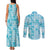 Polu Aloha Hawaii Couples Matching Tank Maxi Dress and Long Sleeve Button Shirt Plumeria Lei With Palaka Motif - Polynesian Pride