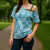 Polu Aloha Hawaii Cross Shoulder Shirt Plumeria Lei With Palaka Motif - Polynesian Pride