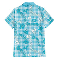 Polu Aloha Hawaii Family Matching Long Sleeve Bodycon Dress and Hawaiian Shirt Plumeria Lei With Palaka Motif LT14 - Polynesian Pride