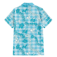 Polu Aloha Hawaii Family Matching Mermaid Dress and Hawaiian Shirt Plumeria Lei With Palaka Motif LT14 - Polynesian Pride