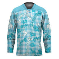 Polu Aloha Hawaii Hockey Jersey Plumeria Lei With Palaka Motif - Polynesian Pride