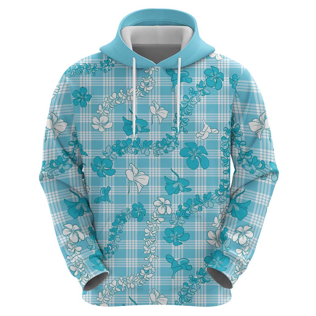 Polu Aloha Hawaii Hoodie Plumeria Lei With Palaka Motif - Polynesian Pride