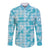 Polu Aloha Hawaii Long Sleeve Button Shirt Plumeria Lei With Palaka Motif - Polynesian Pride