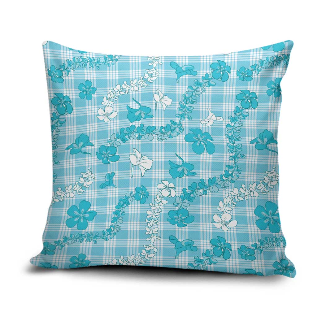 Polu Aloha Hawaii Pillow Cover Plumeria Lei With Palaka Motif - Polynesian Pride