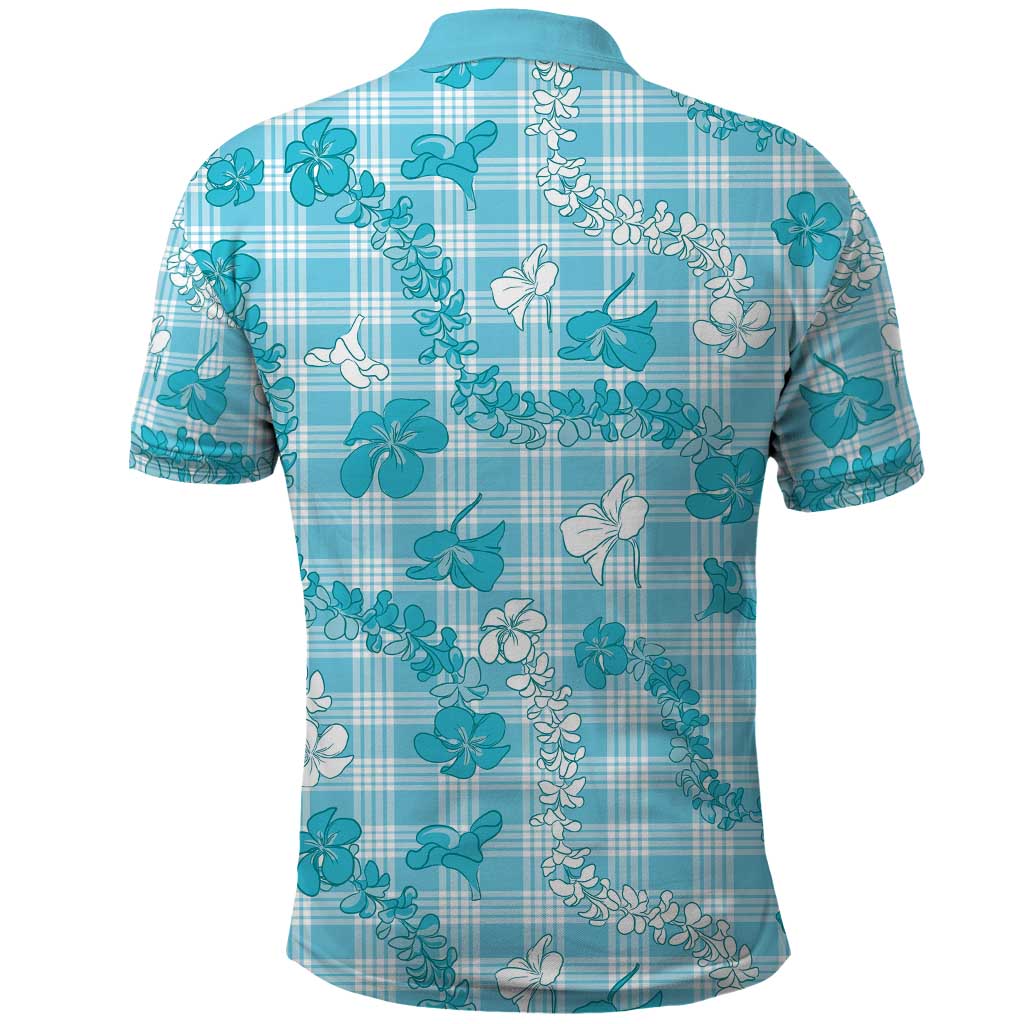 Polu Aloha Hawaii Polo Shirt Plumeria Lei With Palaka Motif - Polynesian Pride