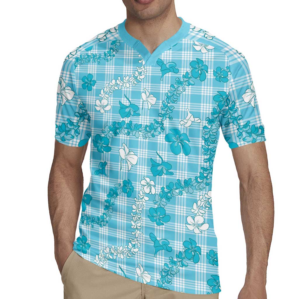 Polu Aloha Hawaii Rugby Jersey Plumeria Lei With Palaka Motif - Polynesian Pride