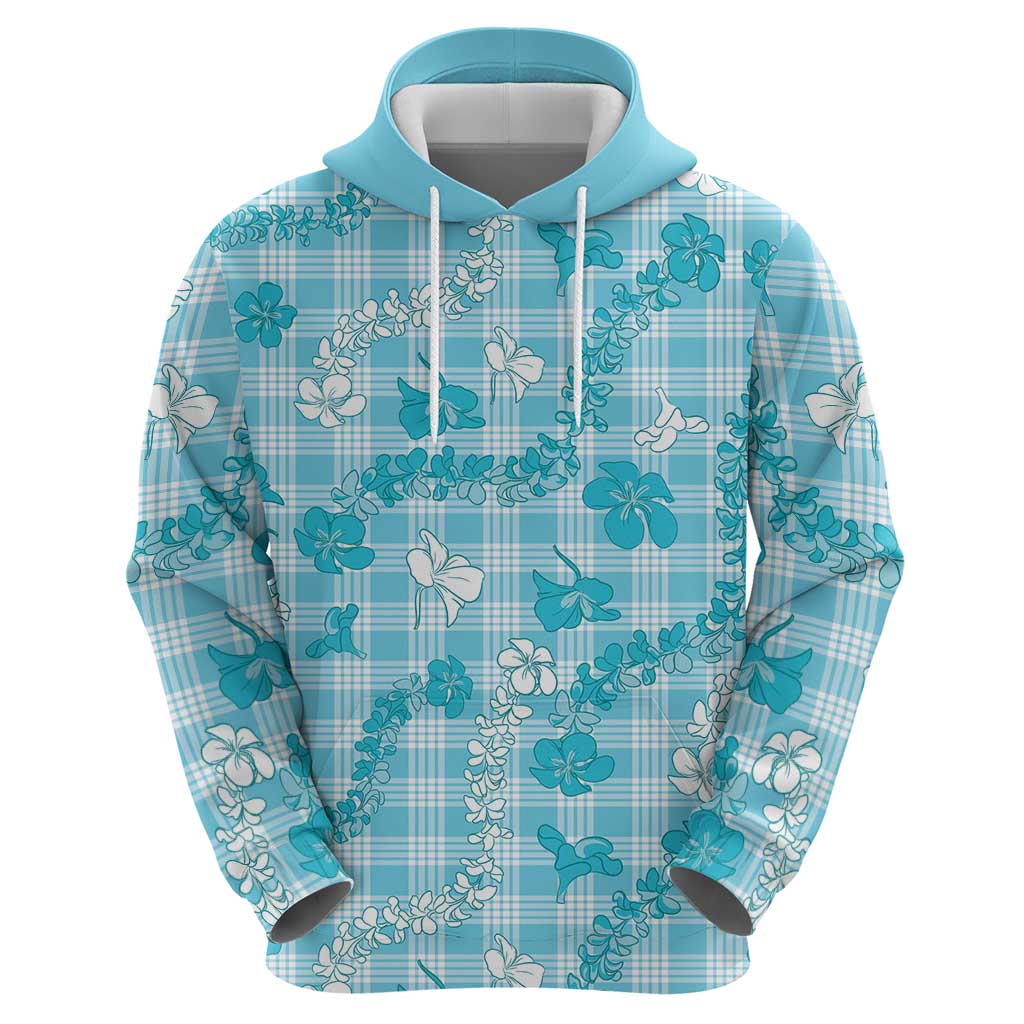 Polu Aloha Hawaii Zip Hoodie Plumeria Lei With Palaka Motif - Polynesian Pride