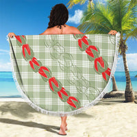 Omaomao Aloha Hawaii Beach Blanket Rosebud Lei With Palaka Motif - Polynesian Pride