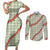 Omaomao Aloha Hawaii Couples Matching Short Sleeve Bodycon Dress and Long Sleeve Button Shirt Rosebud Lei With Palaka Motif - Polynesian Pride