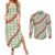 Omaomao Aloha Hawaii Couples Matching Summer Maxi Dress and Long Sleeve Button Shirt Rosebud Lei With Palaka Motif - Polynesian Pride