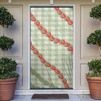 Omaomao Aloha Hawaii Door Cover Rosebud Lei With Palaka Motif LT14 Green - Polynesian Pride