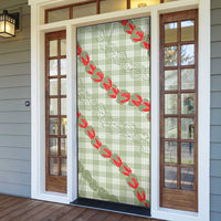Omaomao Aloha Hawaii Door Cover Rosebud Lei With Palaka Motif LT14 - Polynesian Pride