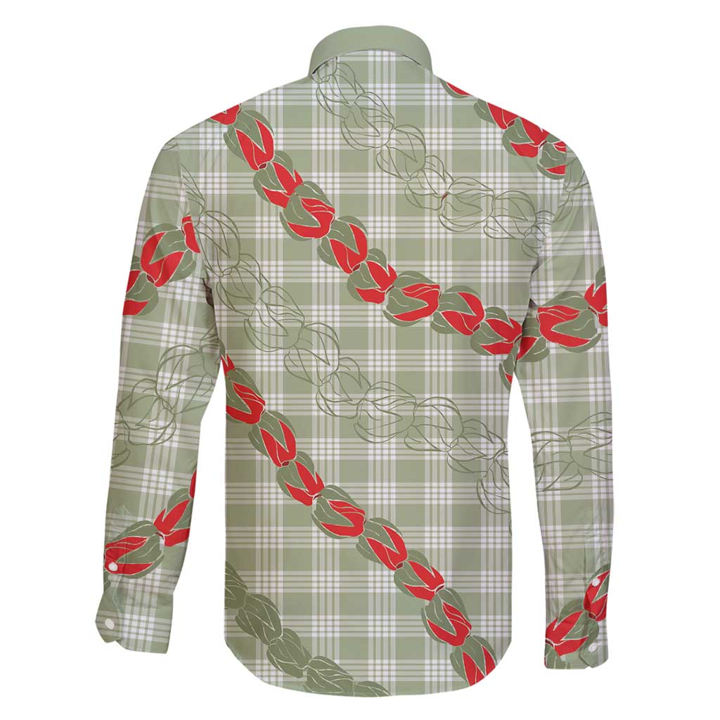 Omaomao Aloha Hawaii Family Matching Puletasi and Hawaiian Shirt Rosebud Lei With Palaka Motif - Polynesian Pride