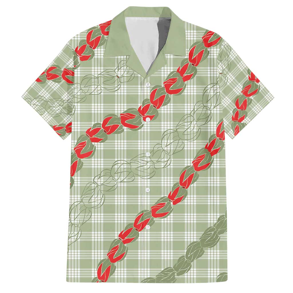 Omaomao Aloha Hawaii Hawaiian Shirt Rosebud Lei With Palaka Motif - Polynesian Pride