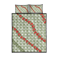 Omaomao Aloha Hawaii Quilt Bed Set Rosebud Lei With Palaka Motif - Polynesian Pride