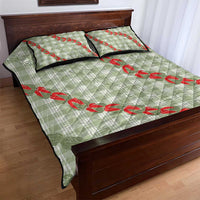 Omaomao Aloha Hawaii Quilt Bed Set Rosebud Lei With Palaka Motif - Polynesian Pride