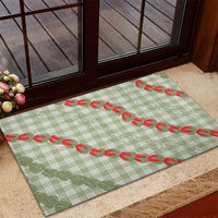 Omaomao Aloha Hawaii Rubber Doormat Rosebud Lei With Palaka Motif - Polynesian Pride