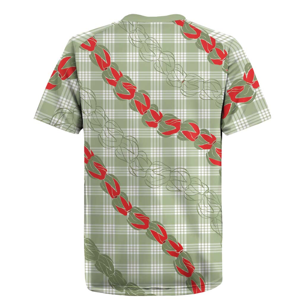 Omaomao Aloha Hawaii Rugby Jersey Rosebud Lei With Palaka Motif - Polynesian Pride