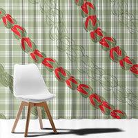 Omaomao Aloha Hawaii Window Curtain Rosebud Lei With Palaka Motif - Polynesian Pride