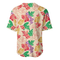 Colorful Aloha Hawaii Hibiscus Orchid Seamless Baseball Jersey