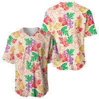 Colorful Aloha Hawaii Hibiscus Orchid Seamless Baseball Jersey