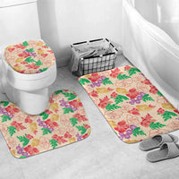 Colorful Aloha Hawaii Hibiscus Orchid Seamless Bathroom Set