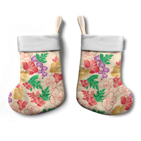 Colorful Aloha Hawaii Hibiscus Orchid Seamless Christmas Stocking