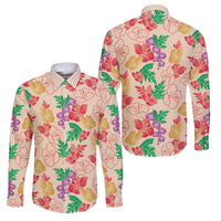 Colorful Aloha Hawaii Hibiscus Orchid Seamless Family Matching Tank Maxi Dress and Hawaiian Shirt