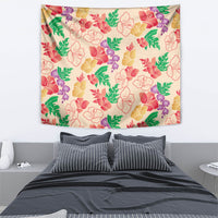 Colorful Aloha Hawaii Hibiscus Orchid Seamless Tapestry