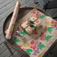 Colorful Aloha Hawaii Hibiscus Orchid Seamless Wrapping Paper