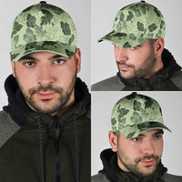 Vesuvian Green Aloha Hawaii Hibiscus Orchid Seamless Classic Cap