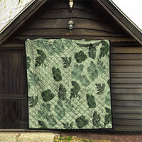 Vesuvian Green Aloha Hawaii Hibiscus Orchid Seamless Quilt