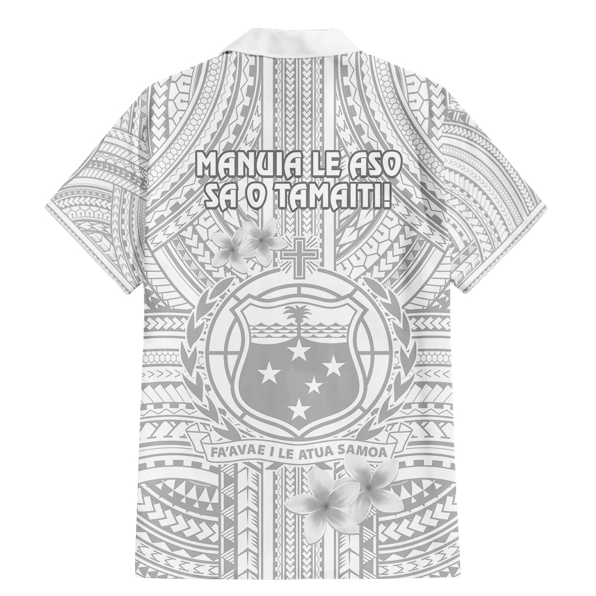 samoa-white-sunday-family-matching-mermaid-dress-and-hawaiian-shirt-manuia-le-aso-sa-o-tamaiti-polynesian-plumeria