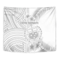 Samoa White Sunday Tapestry Manuia le Aso Sa o Tamaiti Polynesian Plumeria LT14 - Polynesian Pride