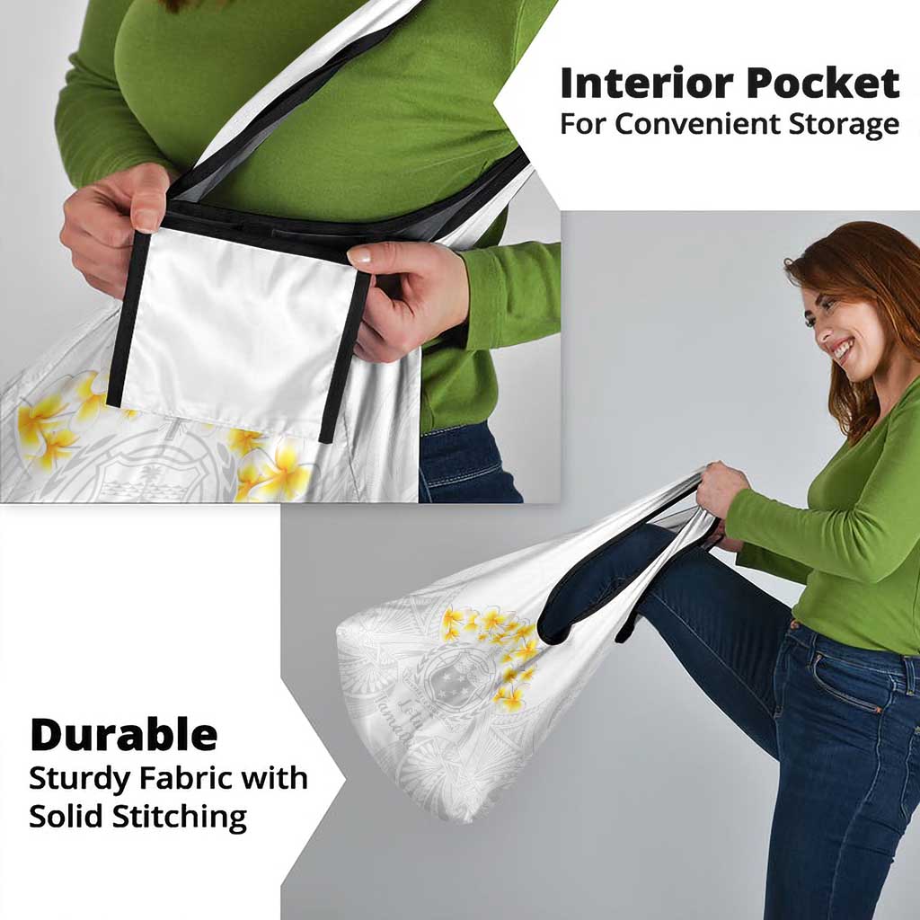 Samoa White Sunday Grocery Bag Lotu Tamaiti Coat Of Arms