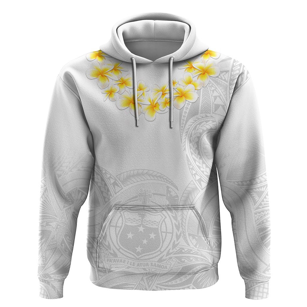 Samoa White Sunday Hoodie Lotu Tamaiti 2023 With Coat Of Arms LT14 White - Polynesian Pride