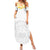 Personalised Samoa White Sunday Summer Maxi Dress Lotu Tamaiti 2023 With Coat Of Arms LT14 Women White - Polynesian Pride