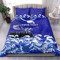 Personalised American Samoa Fautasi Race Bedding Set Eagle With Polynesian Pattern LT14 - Polynesian Pride