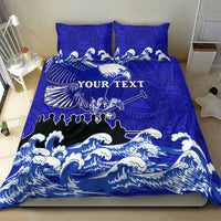 Personalised American Samoa Fautasi Race Bedding Set Eagle With Polynesian Pattern LT14 - Polynesian Pride