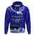 Personalised American Samoa Fautasi Race Hoodie Eagle With Polynesian Pattern LT14 Blue - Polynesian Pride