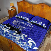 Personalised American Samoa Fautasi Race Quilt Bed Set Eagle With Polynesian Pattern LT14 - Polynesian Pride