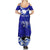 Personalised American Samoa Fautasi Race Summer Maxi Dress Eagle With Polynesian Pattern LT14 - Polynesian Pride