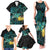 New Zealand Fantail Bird Family Matching Tank Maxi Dress and Hawaiian Shirt Maori Piwakawaka Kowhai - Paua Shell Pattern