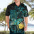 New Zealand Fantail Bird Hawaiian Shirt Maori Piwakawaka Kowhai - Paua Shell Pattern