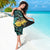 New Zealand Fantail Bird Sarong Maori Piwakawaka Kowhai - Paua Shell Pattern