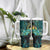 New Zealand Fantail Bird Tumbler With Handle Maori Piwakawaka Kowhai - Paua Shell Pattern