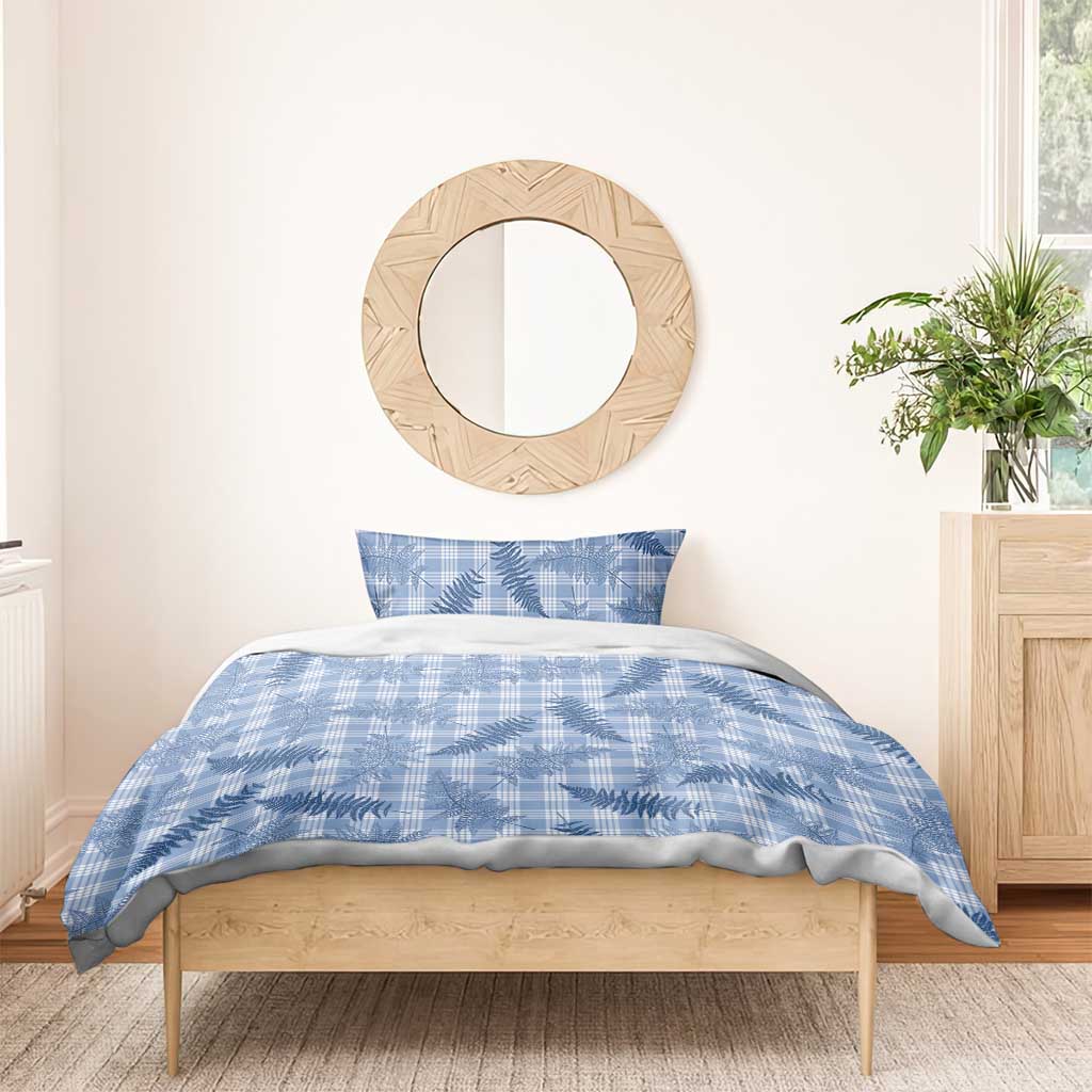 Blue Palaka Hawaii Palapalai Bedding Set Hawaiian Fern - Polynesian Pride